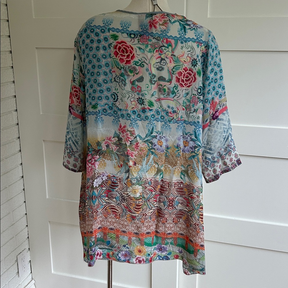 Johnny Was Boho floral patchwork Tunic - Picture 3 of 6